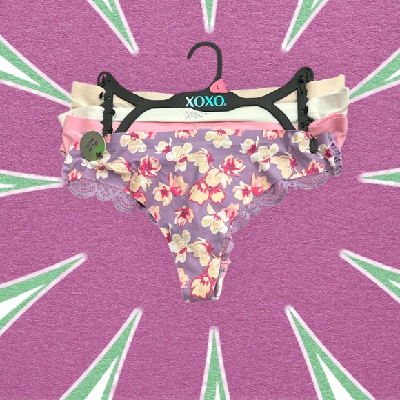 XOXO 4-Pack Panties with  Back Lace Size Large - Picture 4 of 12